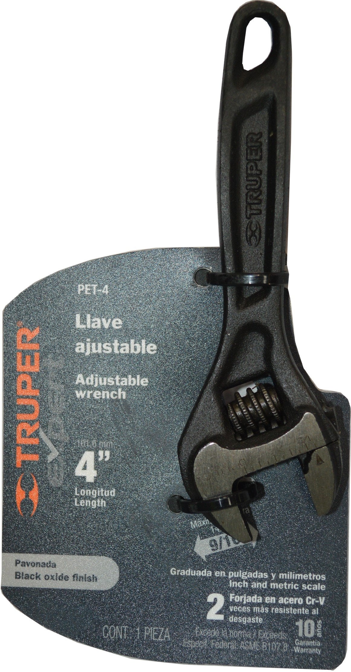 Truper Adjustable Wrench 100mm