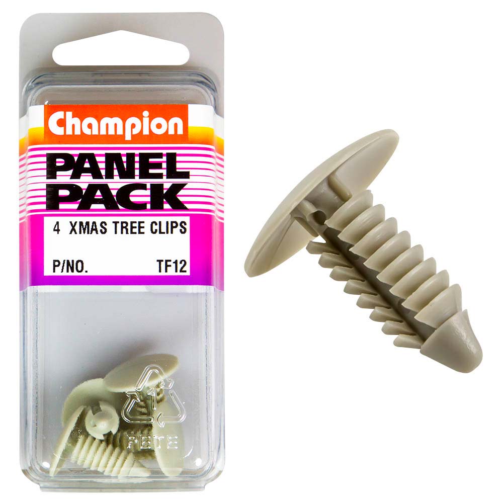 Champion Xmas Tree Clip Grey 21mm HD x 27mm -4pk