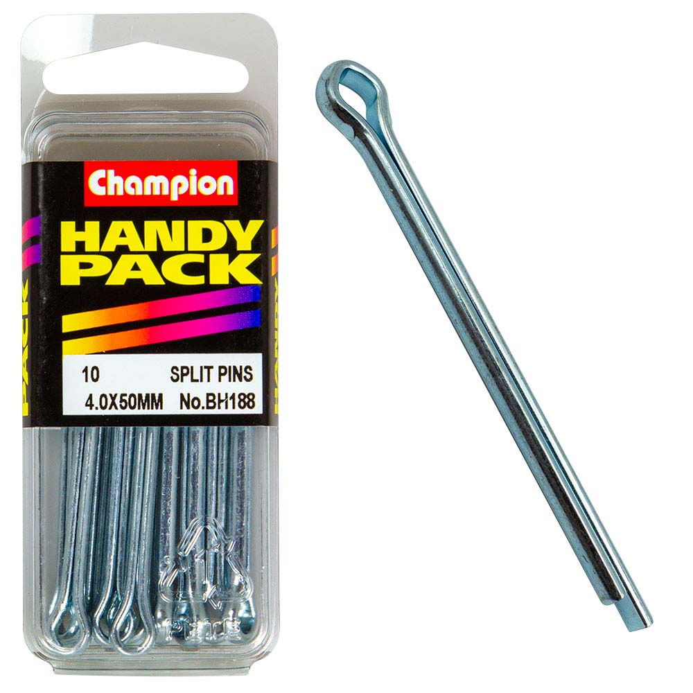 Champion 4.0 X 50mm Split Cotter Pin Pack of 10