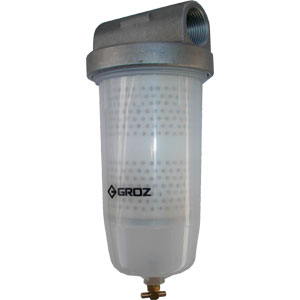 Groz Universal Fuel Filter W/ Filter - 1in Bsp