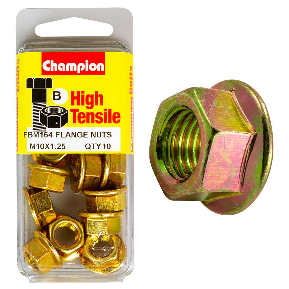 Champion Flange Nut M10 X 1.25 B - Gr8.8