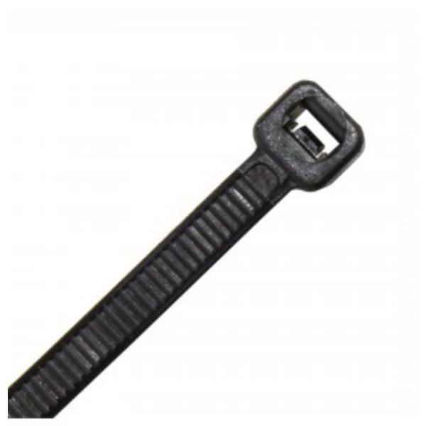 200MM X 4.8MM BLACK CABLE TIE PK25