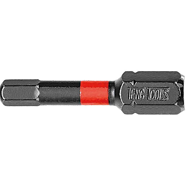 Teng 5pc 1/4in Hex 4 Impact Screwdriver Bit 30mm