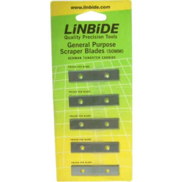 Linbide - Spare Scraper Blades 50mm Card Of 5 50mm Card Of 5 Cd