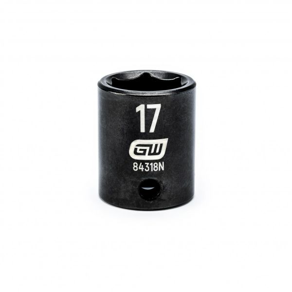 GEARWRENCH 3/8 INCH DRIVE 6 POINT STANDARD IMPACT METRIC SOCKET 17MM