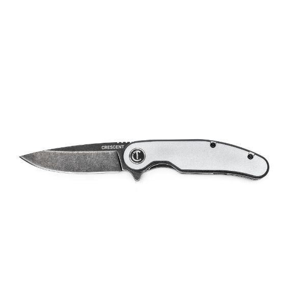 POCKET KNIFE,3-1/4 INCH,ALUMINUM HANDLE DROP POINT BLADE