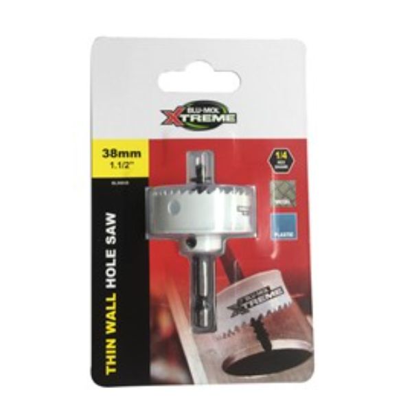 BLU-MOL XTREME THINWALL HOLESAW 38MM 1.1/2