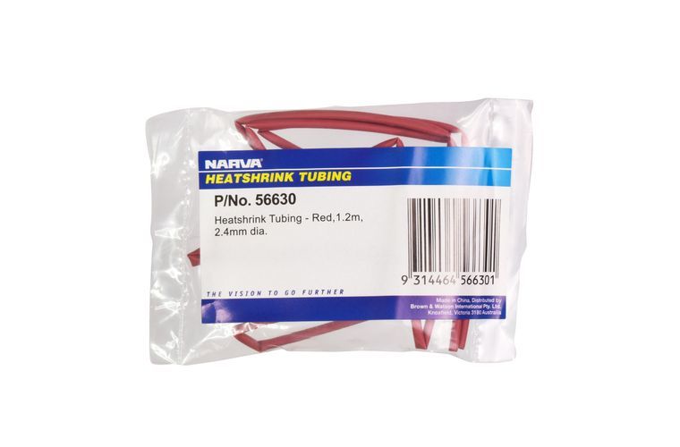 NARVA HEAT SHRINK TUBING RED 2.4mm