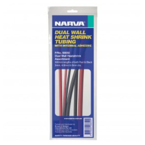 NARVA HEAT SHRINK DUALWALL 3-6mm ASSORTED