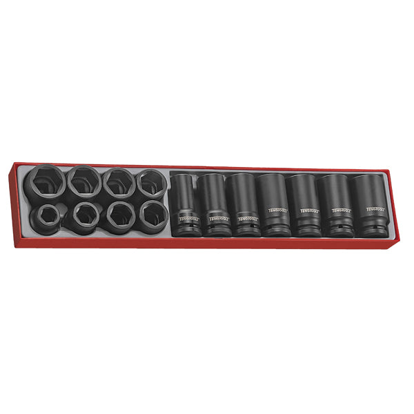 Teng 15pc 3/4in Dr. Impact Reg & Deep Skt Set - TTX-Tray