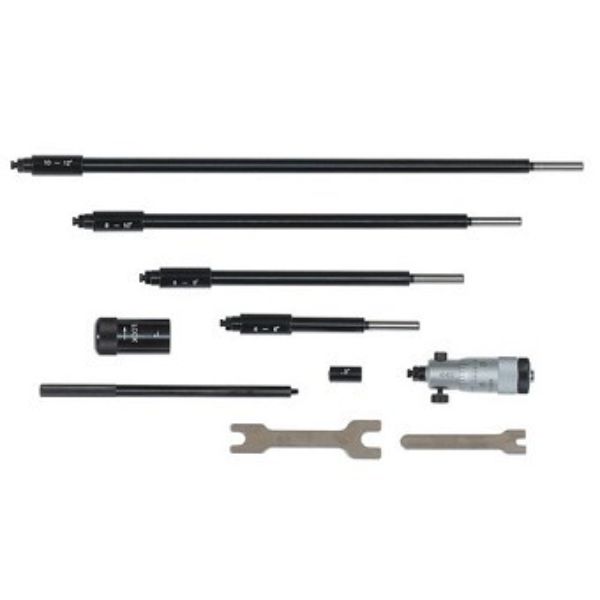 Mitutoyo Inside Micrometer Set 2-12IN Interchangeable Rod Type