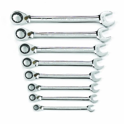 GEARWRENCH SET WR RAT COMB REV SAE 8PC