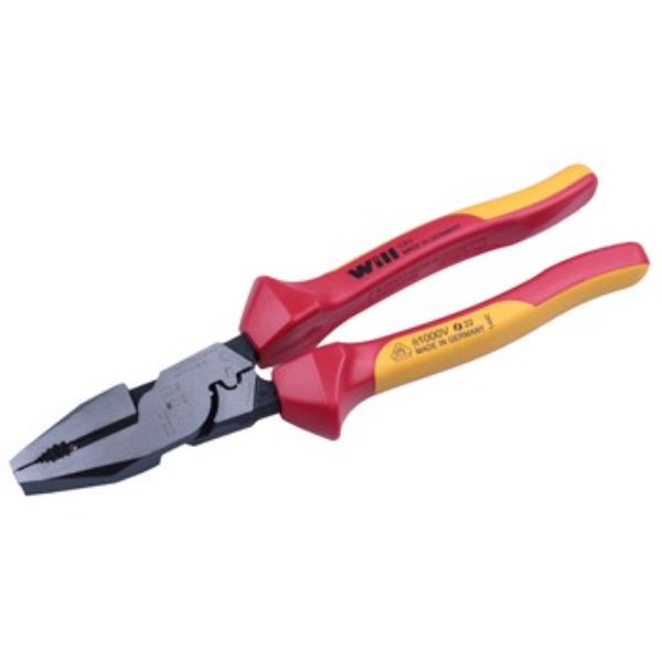 Will Heavy Duty Linesman Plier Insulated with Crimping Function 220mm VDE