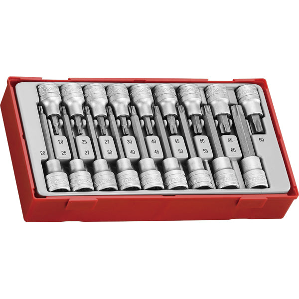 Teng 18pc 1/2in Dr. TX Bit Skt Set - TC-Tray