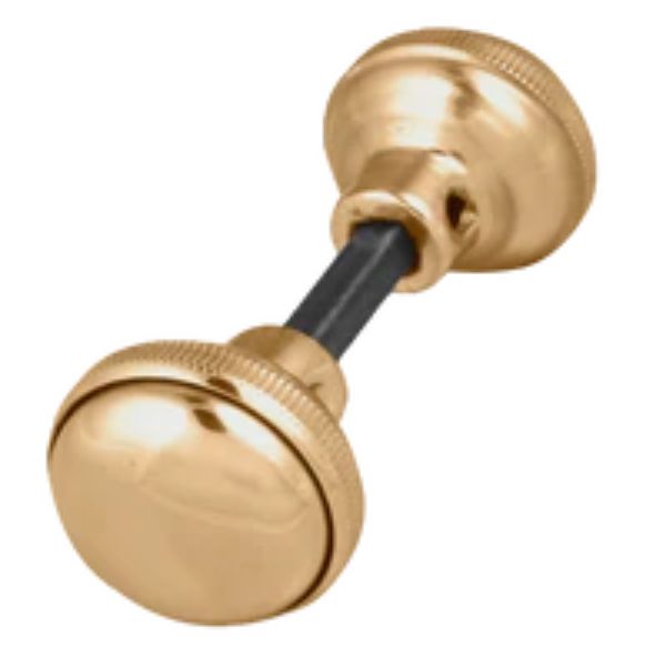 Rim Lock - Spare Knobs & Spindle Brass Plated Xcel