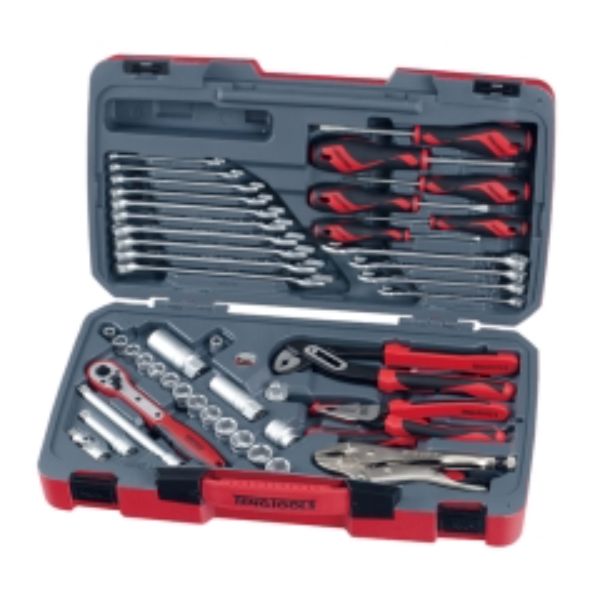 Teng 48pc 3/8in Dr. Metric/AF Socket & Tool Set