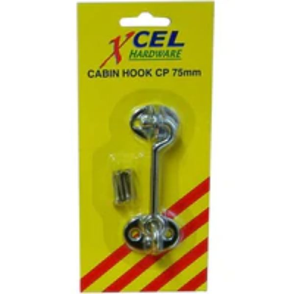 Cabin Hooks Brass - C.P. 75mm 75mm