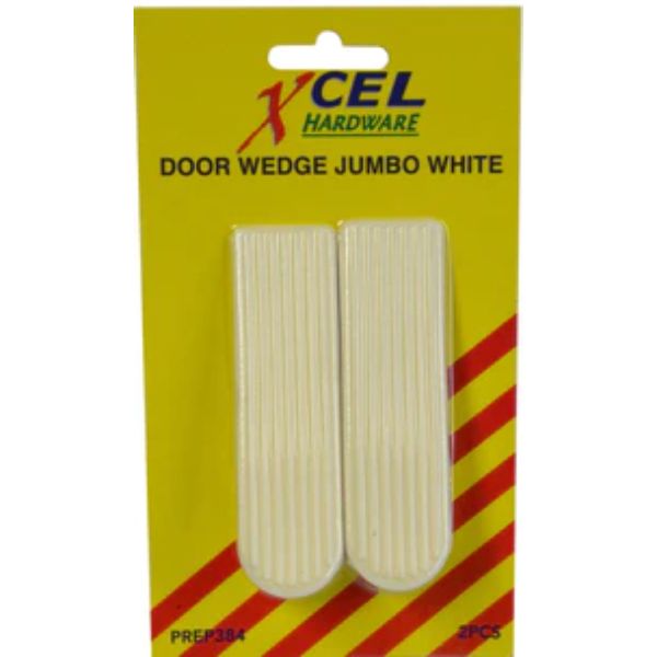 Door Wedge White 2 Per Card 100mm Pak