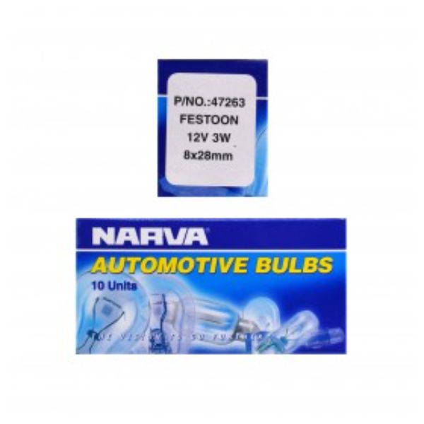 Narva Globe 12V 3W 8X31mm Fest Pk1