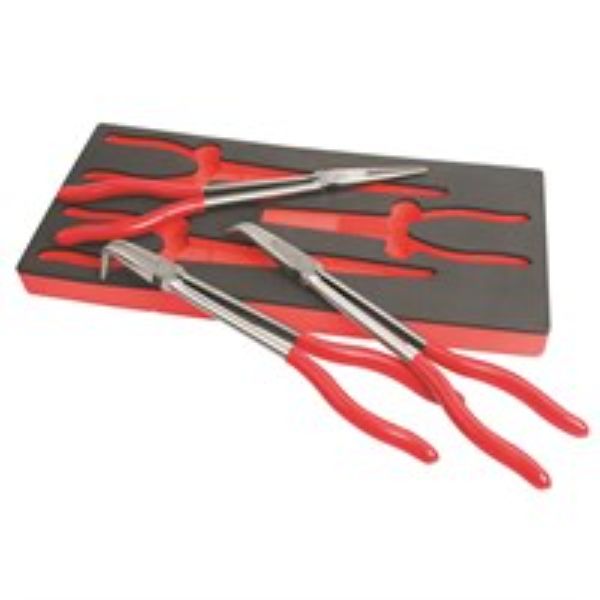 TOLEDO LONG NOSE PLIER SET 3PC FOAM TRAY