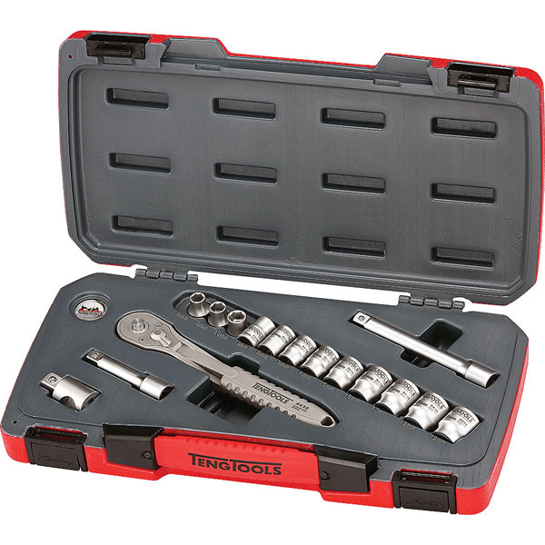 Teng 16pc 3/8in Dr. 4430 Stainless Metric Socket Set**