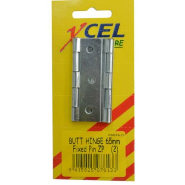 Hinges Butt 65mm Fixed Pin Zp -2-