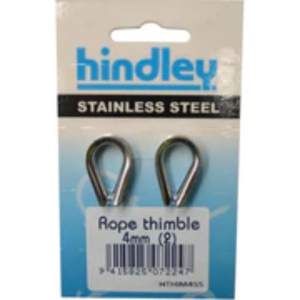 Stainless Rope Thimble 4mm 2 Per Card 2 Per Card