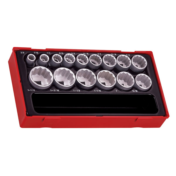 Teng 15pc 1/2in Dr. AF Socket Set - TC-Tray