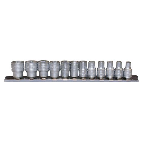 Teng 12pc 1/4in Dr. Reg. mm Socket Set 4-13mm 6Pnt