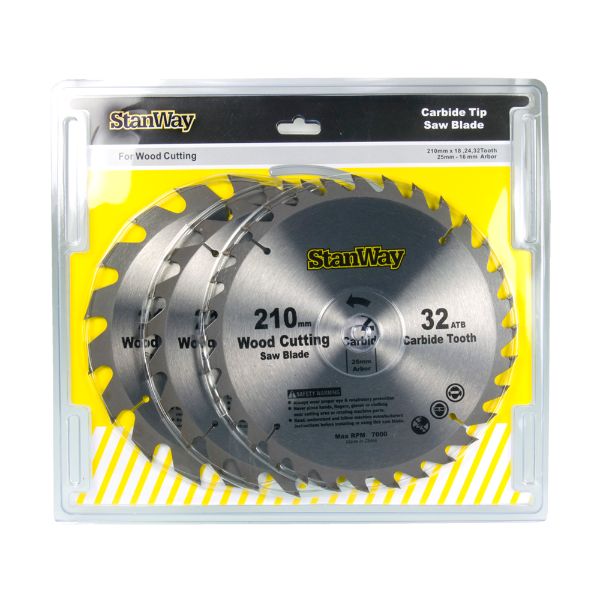 #210Mm 18-24-32T Saw Blade Set-3