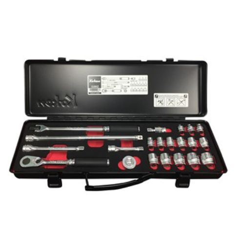 3 8 SQ DR SOCKET SET BLACK METAL CASE