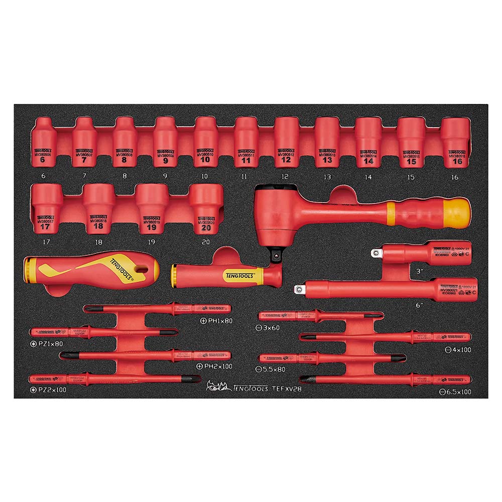 Teng 28pc Socket and Screwdriver Set Insulated