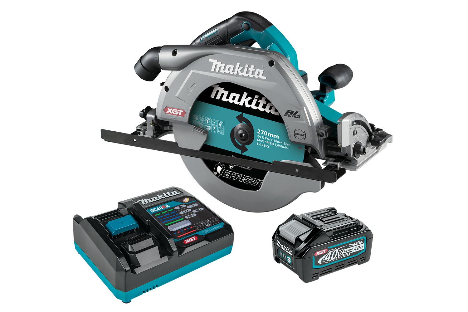 MAKITA 40Vmax XGT Brushless 270mm, 10-5/8in Rail Circular Saw KIT