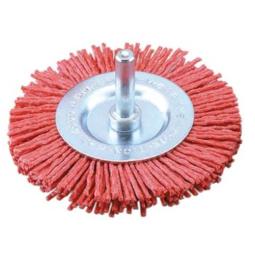 Jaz Wheel 100mm 80 Grit - 6mm Shank - Nylon Abrasive WHEN-9410