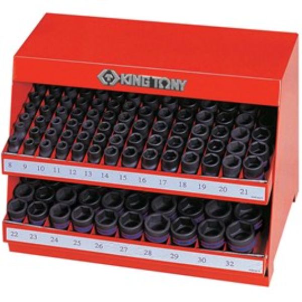 KINGTONY 106pc IMP STD IMPCT socket SHLF ST