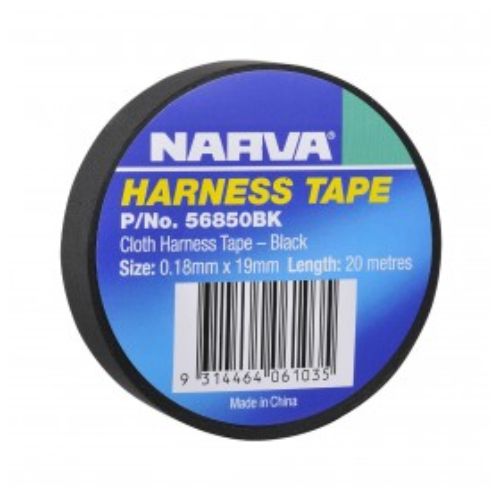 CLOTH HARNESS TAPE BLACK 19MM