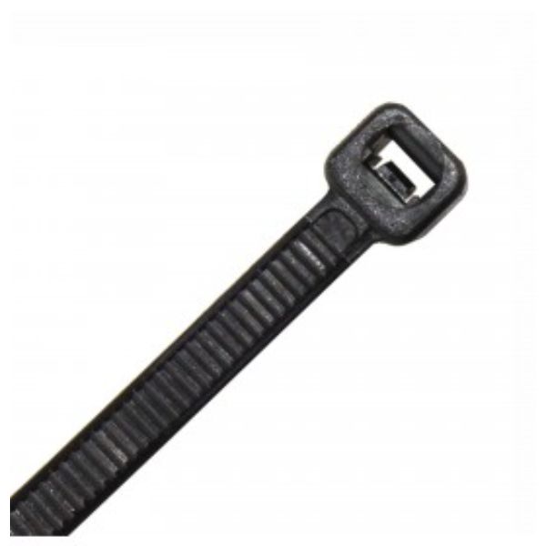 300MM X 4.8MM BLACK CABLE TIE PK25