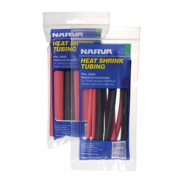 NARVA HEAT SHRINK TUBING 3.2mm-6.4mm ASSORTED