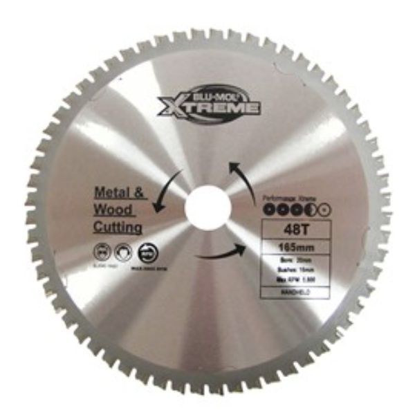 BLU-MOL XTREME STEEL CUTTING CIRCULAR SAW BLADE 165mm x 48T