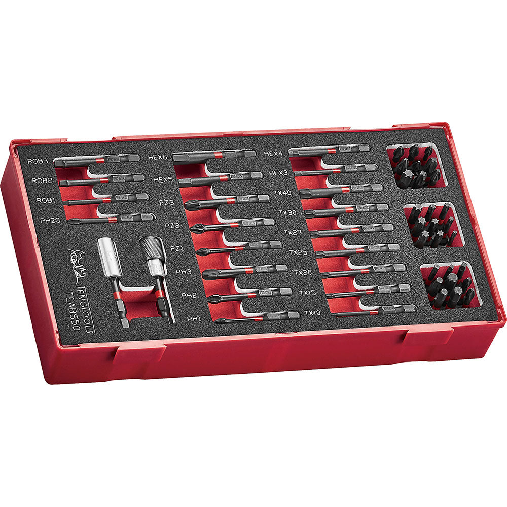 Teng 50pc Impact Bits Set - TEA-Tray