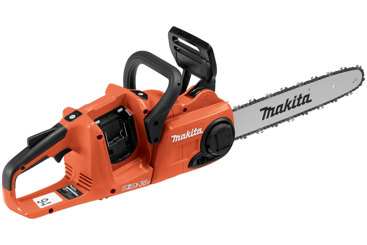 18Vx2 36V LXT Brushless 14 in Chain Saw, Makita Orange