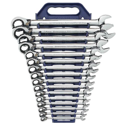 GEARWRENCH SET WR RAT COMB REV MET 16PC