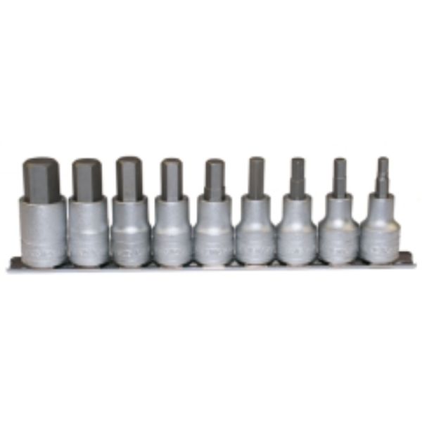 Teng 9pc 1/2in Dr. Hex Socket Set 5-17mm