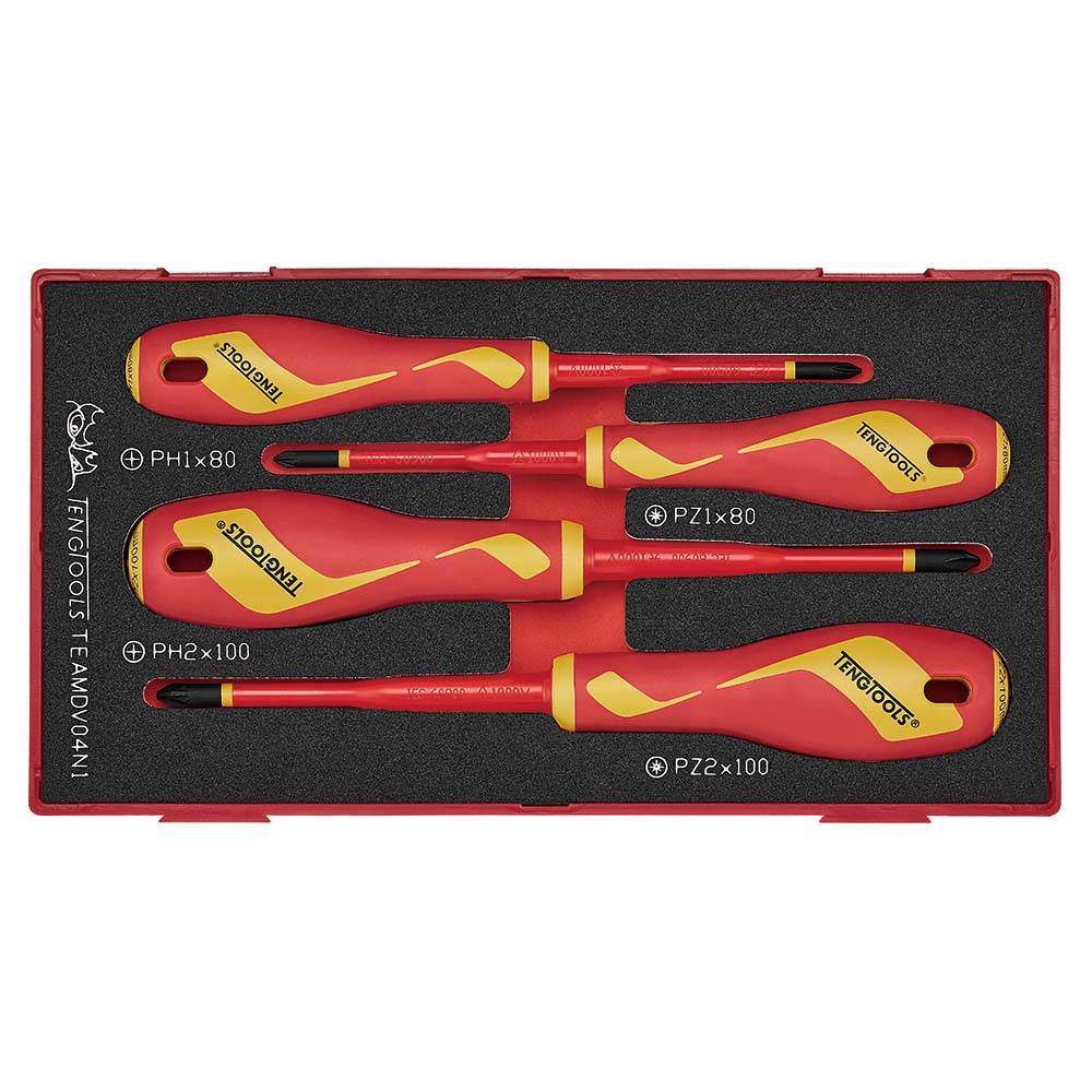 Teng 4pc Screwdriver Set Insulated PH/PZ