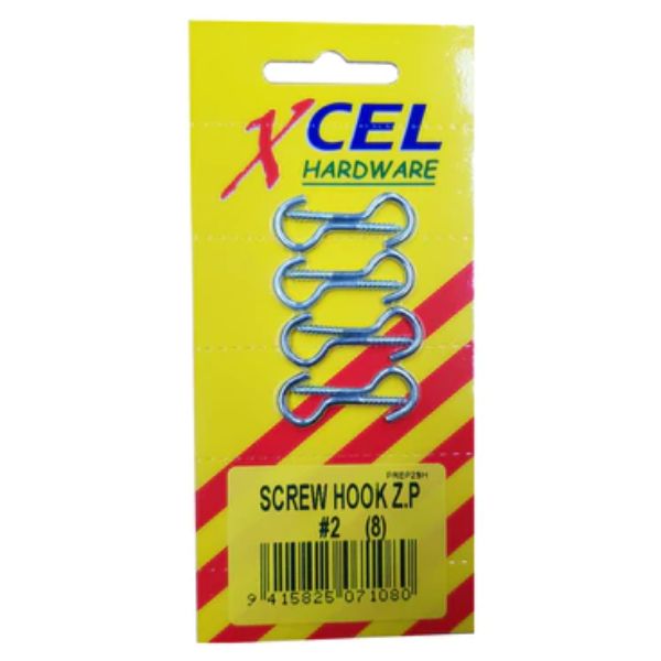 Screwhook Zp Xcel 2 - 31 X 2.1mm 8 Per Card 8 Per Card