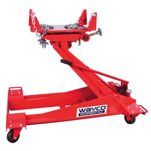 Wayco Truck Transmission Lifter 1.5 Ton Min HT 290mm / Max HT 890mm, Handle Swivels to 360 Degrees, 4-way Adjustment Head