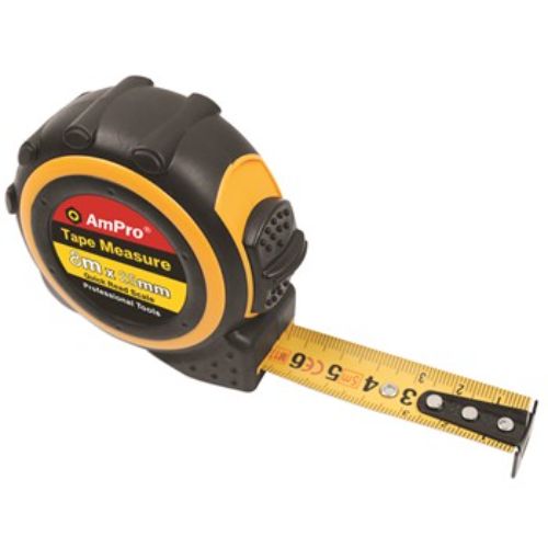 AmPro Tape Measure 8m 25mm blade Heavy Duty