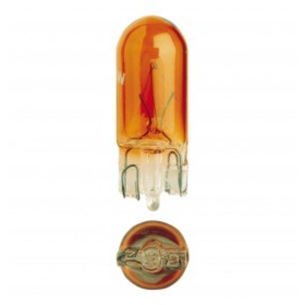 NARVA GLOBE 12V 5W AMBER T10MM WEDGE PK10