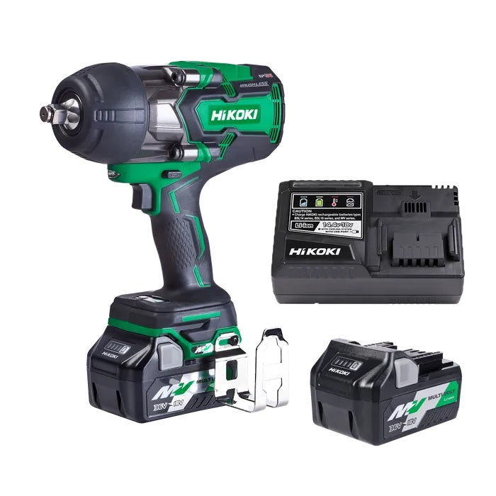 HIKOKI 36V 1/2IN IMPACT WRENCH KIT BSL36A18 X 2, UC18YSL3, STACKABLE