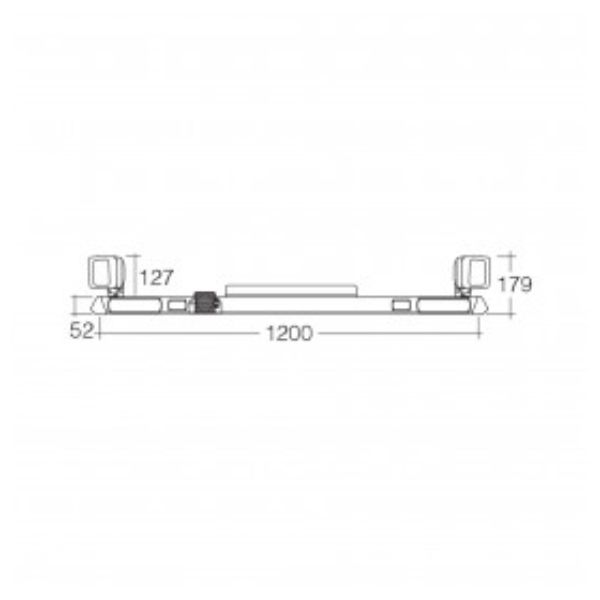 AEROMAX 12/24V LED W/LAMP BAR 1.2M FLOOD